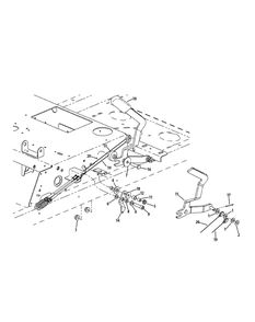 Brake Assembly Diagram and Parts List for Z-FORCEPRO48-KH 53BH3AGN050-22HP Cub Cadet Lawn Tractor